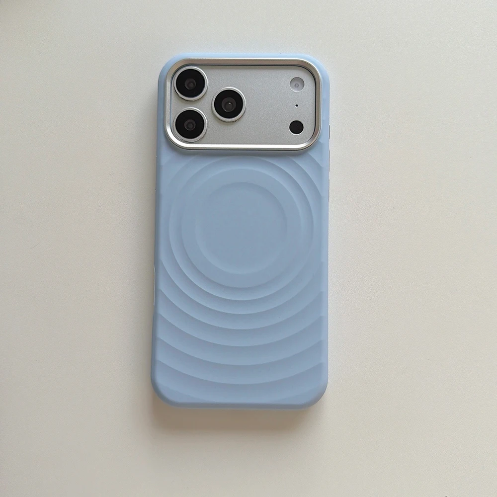 Water Ripples Liquid Silicone Shockproof Phone Case with Strong Magnetic Grip