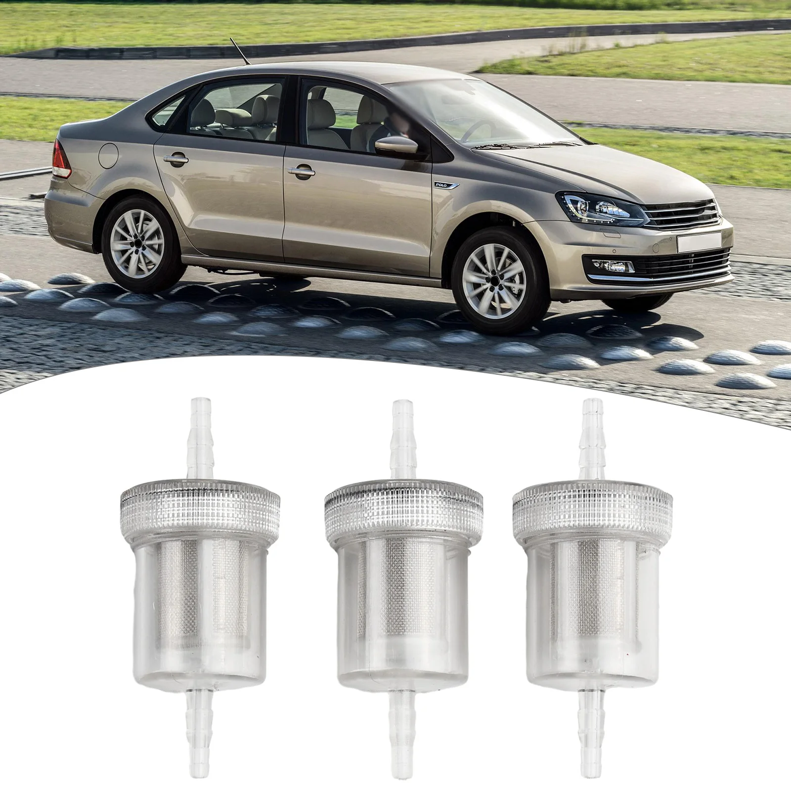 5PCS 4mm Diesel In-Line Fuel Filter Kit Gas Filter for Webasto-Eberspacher Air Heater Diesel Set Car Accessories Transparent Cap,fuel filter
