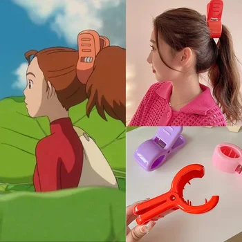 Cosplay carino Arrietty squalo clip di capelli adulto bambino clip rossa con coda di cavallo alta forcina moda coreana artiglio dei capelli copricapo accessori