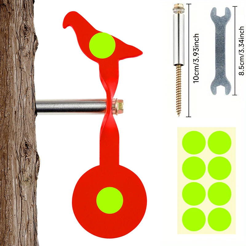 Rotating Metal Archery Target 5.5-inch 3MM Thick Bidirectional Bird Rotating Stainless Steel Target