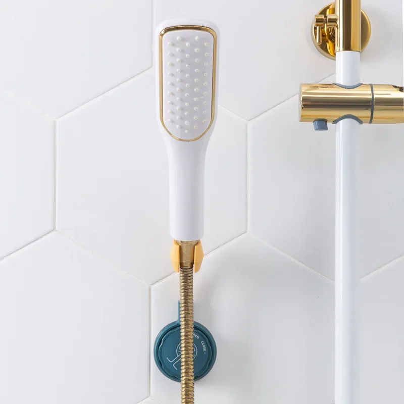 Bathroom Shower Bracket Suction Cup Base Universal Adjustment Shaking Head Rotating Shower Bracket Without Punching