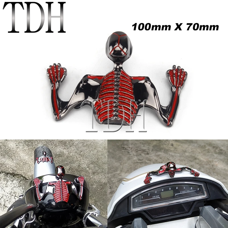 Statua Testa Aquila Per Parafango Moto, Ornamento Universale In Alluminio Cromato E Dorato, Occhi Rossi, Per Suzuki Con Vite Da 6mm