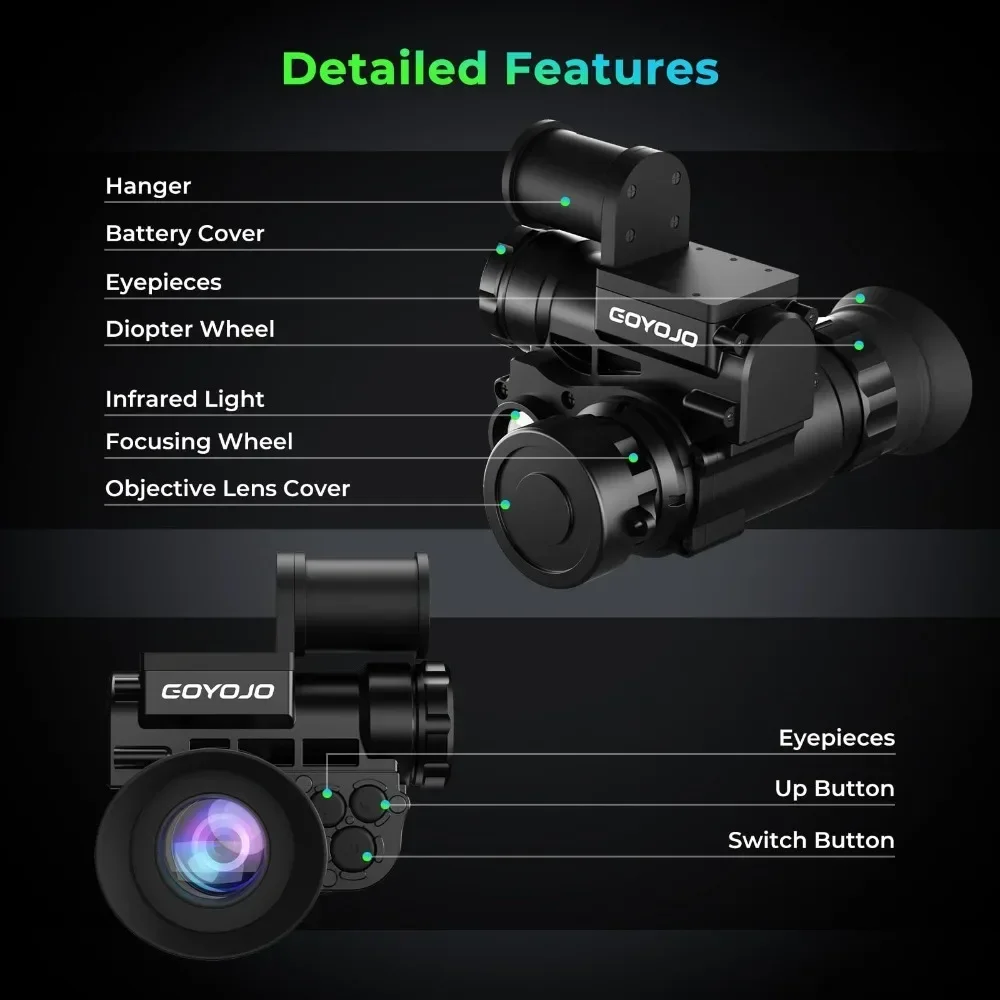 NVG Digital Night Vision Goggles for Hunting Helmet Mounted Night Vision Monocul