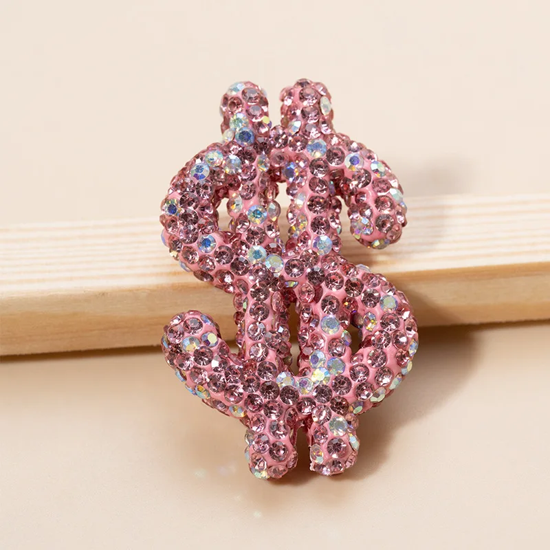 Creative Dollar Sign Diamond Charms for Hanging Decorations - 2 Pack