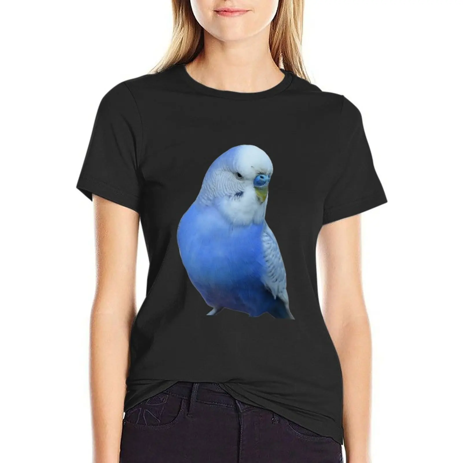 Blue Budgie Parakeet Lovers Design T-Shirt plus size tops new edition t-shirts for Women pack