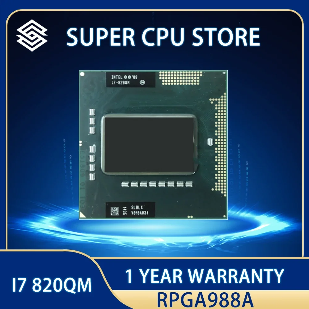

Оригинальный процессор lntel Core i7 820QM 1,73 ГГц i7-840QM четырехъядерный i7 820Q SLBLX, мобильный процессор для ноутбука, бесплатная доставка rPGA988A