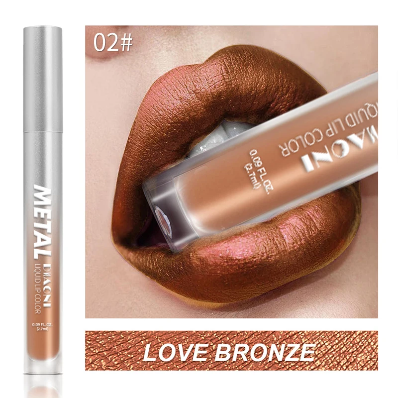 Liquid Lipstick Diamond Metallic Shine Pearlescent Glitter Gloss_voghion.com