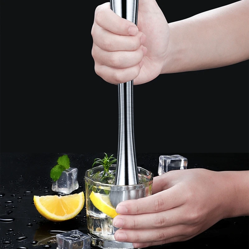 Pilon à cocktail en acier inoxydable, presse-citron 20 cm pilon à