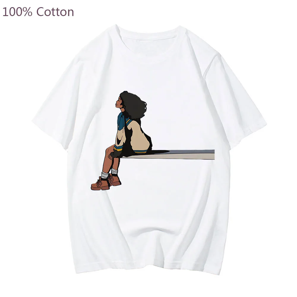 

SZA SOS Anime Graphic T-shirts Fashion Retro Manga/comic Tshirt 100% Cotton Cartoon Tee-shirt Oversized/large Men/women T-shirt