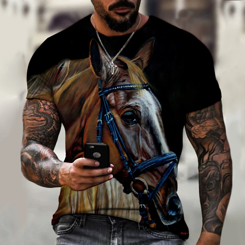 Men's Luxury Cotton T-shirts (HORSE) main image 1