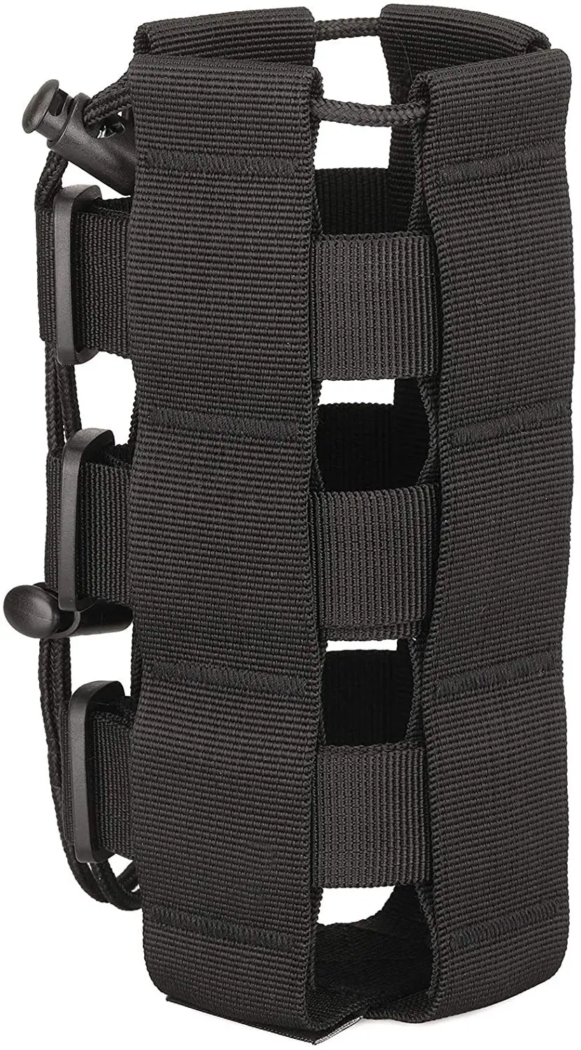 Taktische Molle Wasserflaschen-Tasche, Militär, Outdoor, Reisen, Wandern, Kordelzug, Wasserflaschenhalter, Wasserkocher-Träger, 0,3 l – 0,8 l – Detail 4