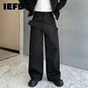 IEFB New Fashin Korean Style Men's Casual Pants Double-layer Straight Wide Leg Pants Solid Color Niche Stylish Men Wear 9C7056 1