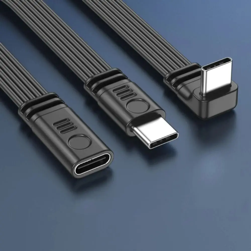 Type C to Type C USB Extension Cable 90 Degree 480Mbps Extended Data Line Durable Head L-shape Head usb c to usb c cable