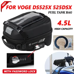Motorcycle Tank Bag for VOGE DS525X 525DSX DSX525 DSX 525 DSX 525X 4.5L Large Capacity Detachable With Password Lock Storage Bag