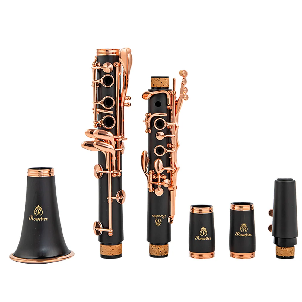 Rowtter Bb Lacquer Rose Gold 17 Keys Sib Black