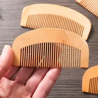 Natural Peach Wood Hair Comb Anti-Static Handcrafted Fine Tooth Comb Massage Head Comb Hair Hair Styling Accessories Hairbrush - Image 2