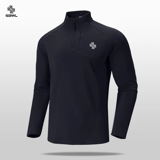 SBWL Autumn/winter new men's outdoor sports with a base shirt running skiing mountaineering fitness sports long sleeve T-shirt 2