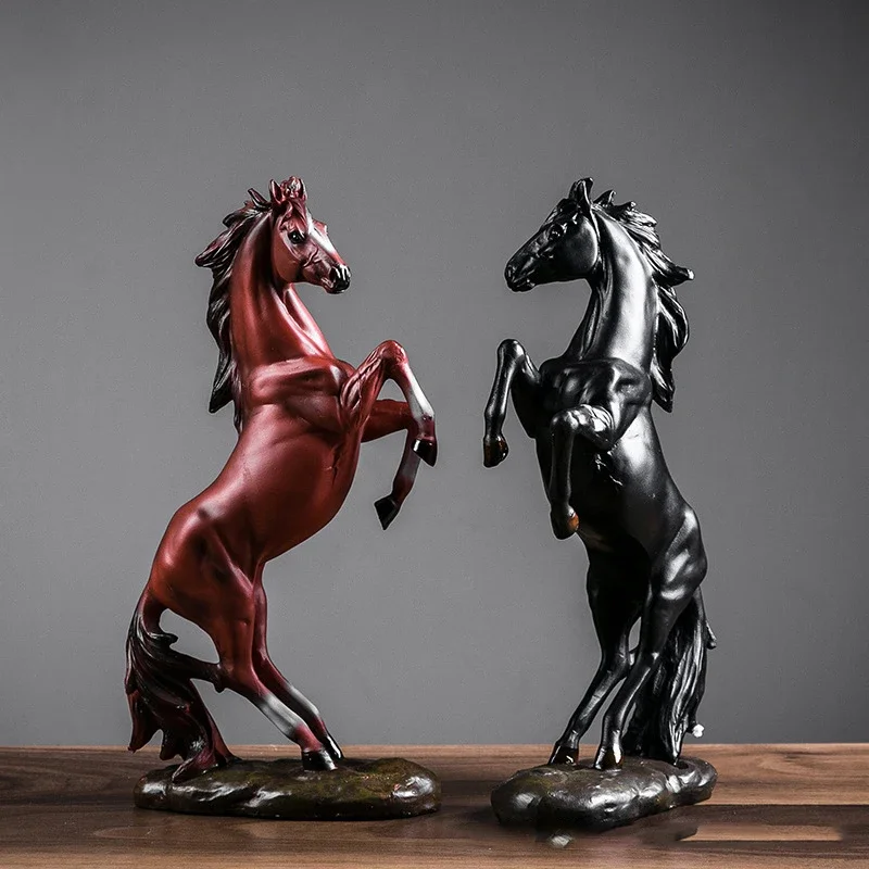 

Resin Modern Horse Statuette Animal Figurines for Home Living Room Decoration Christmas Gifts Home Decor on the Shelf