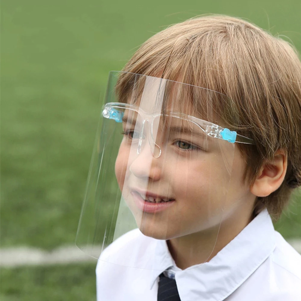 Multicolor Transparent Kitchen Face Shield with Anti-Fog Protection