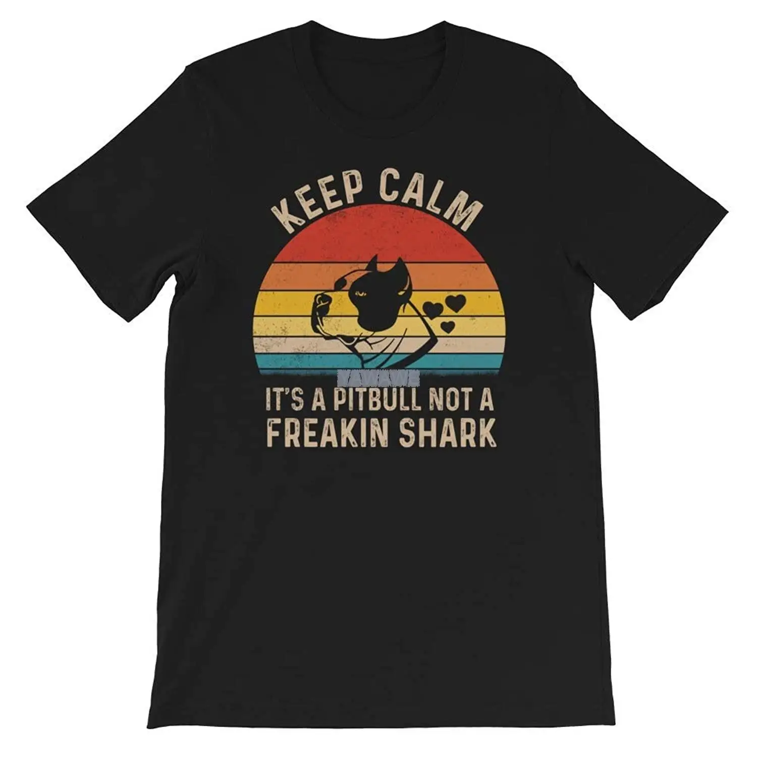 Maglietta Di Marca Uomo Tee Pitbull Humor Keep Calm It'S A Pitbull Not A Freakin Shark Gift Uomo Donna Camicia Euro Size Teeshirt
