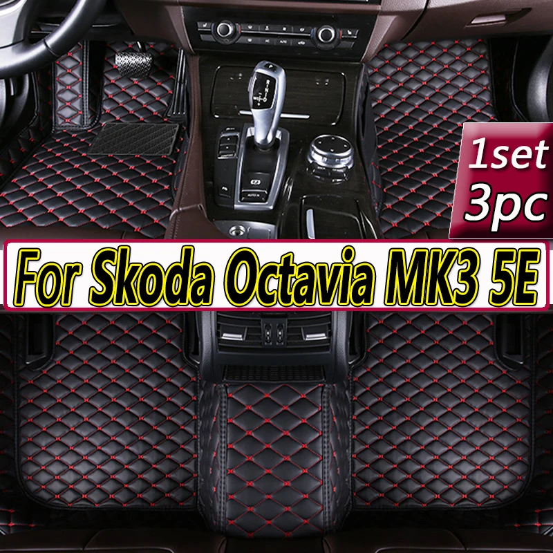 

Автомобильные коврики LHD для Skoda Octavia, MK3, 5E, 2023, 2022, 2021, 2020, 2019, 2018, 2017, 2016, 2014, 2013, запчасти, автомобильные аксессуары, коврики