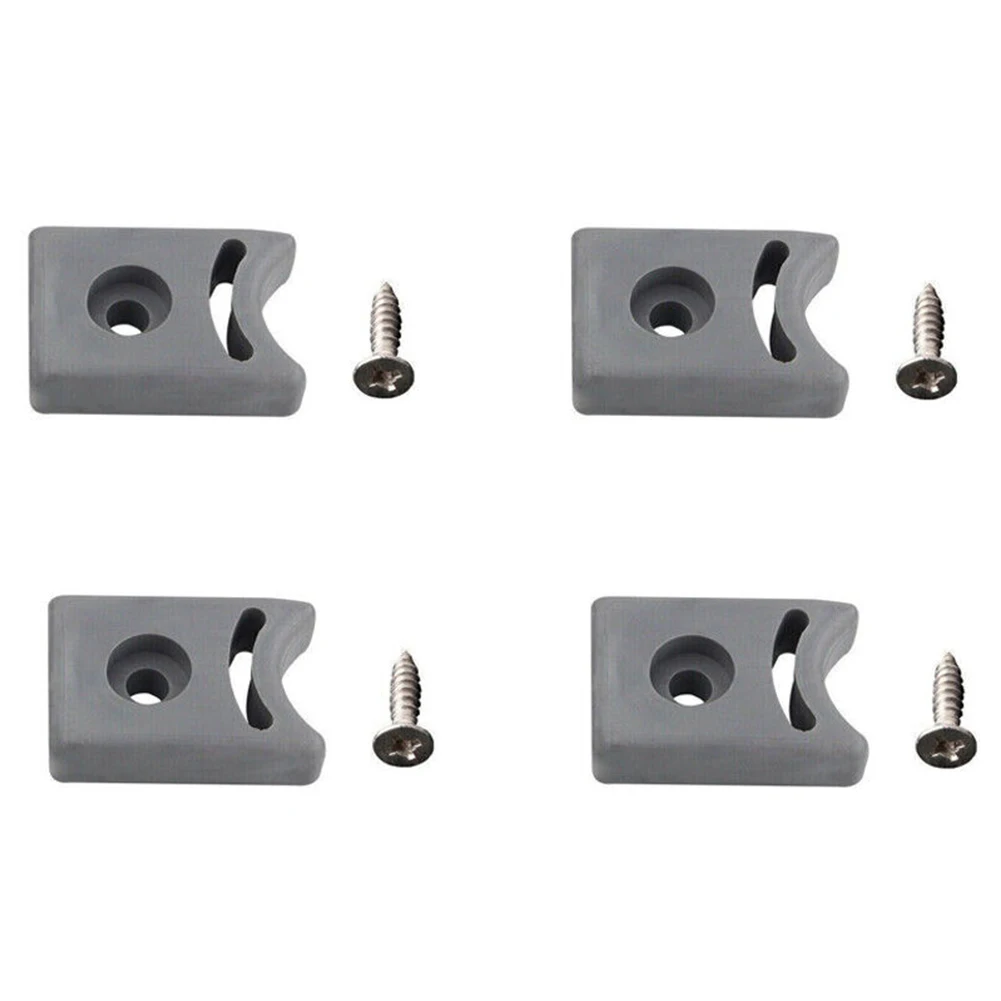 4pcs Shower Room Accessories Door Pulley Rubber Stops/Bumpers Top And Bottom Hardware Bathroom Fixture Shower Rooms