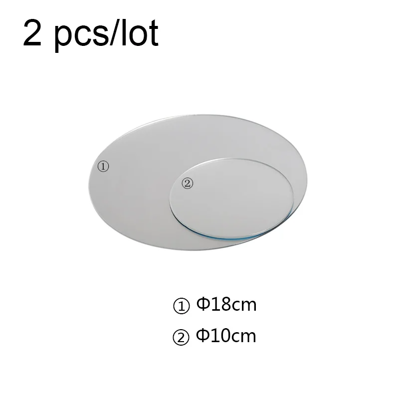 Silver 2pcs circle