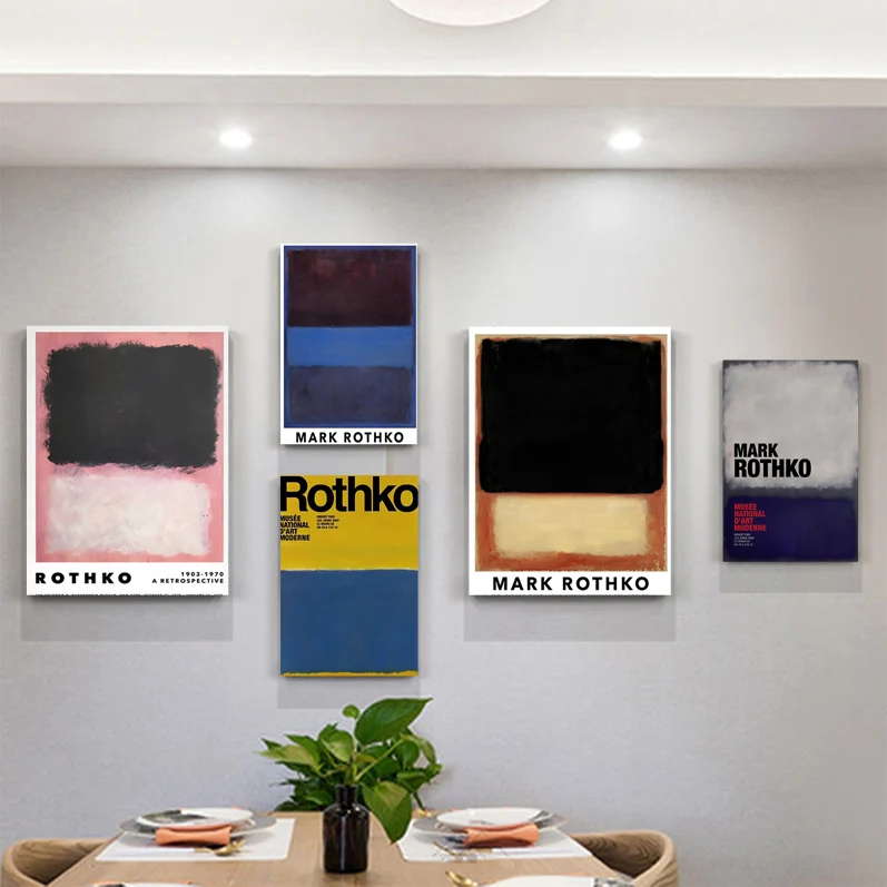 

Famous Mark Rothko Abstract Multicolor Poster Anime Posters Sticky HD Quality Poster Wall Art Painting Study Wall Decor