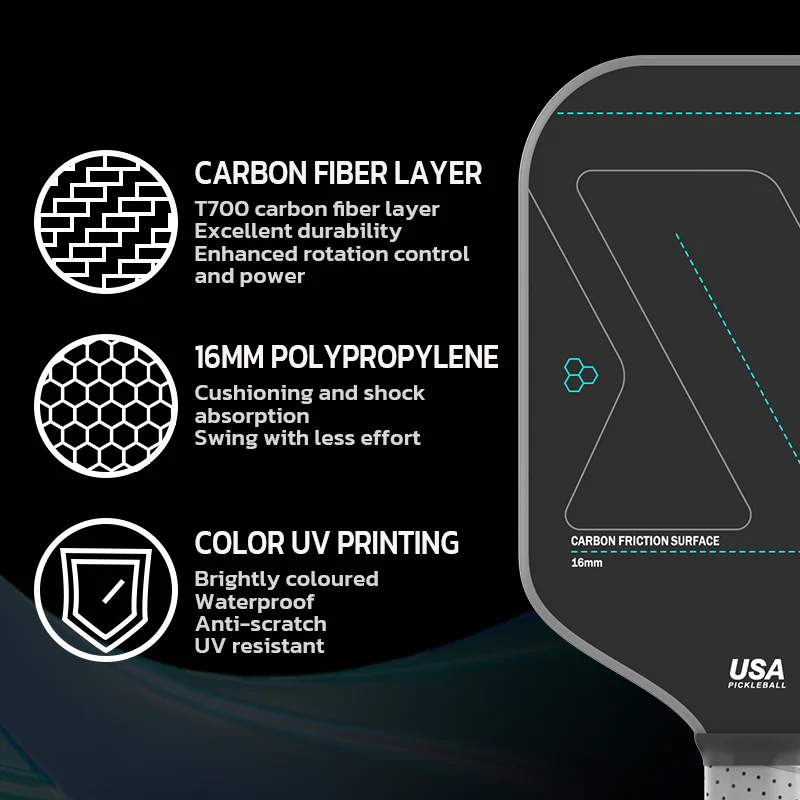 Carbon Fiber Pickleball Paddle 6