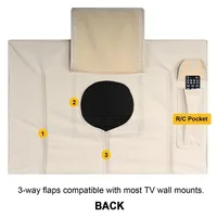 Housse de protection pour téléviseur extérieur imperméable de qualité supérieure blanc cassé, boîtier de télévision extérieur résistant aux intempéries 2
