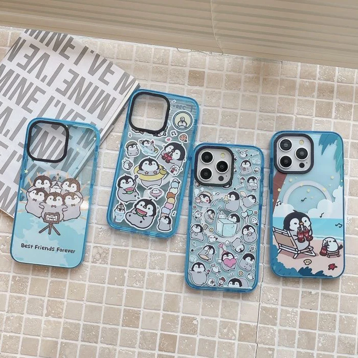 

Cute Penguin 2.0 Acrylic Magnetic Phone Case Cover for IPhone 11 12 13 14 15 Pro Max Case