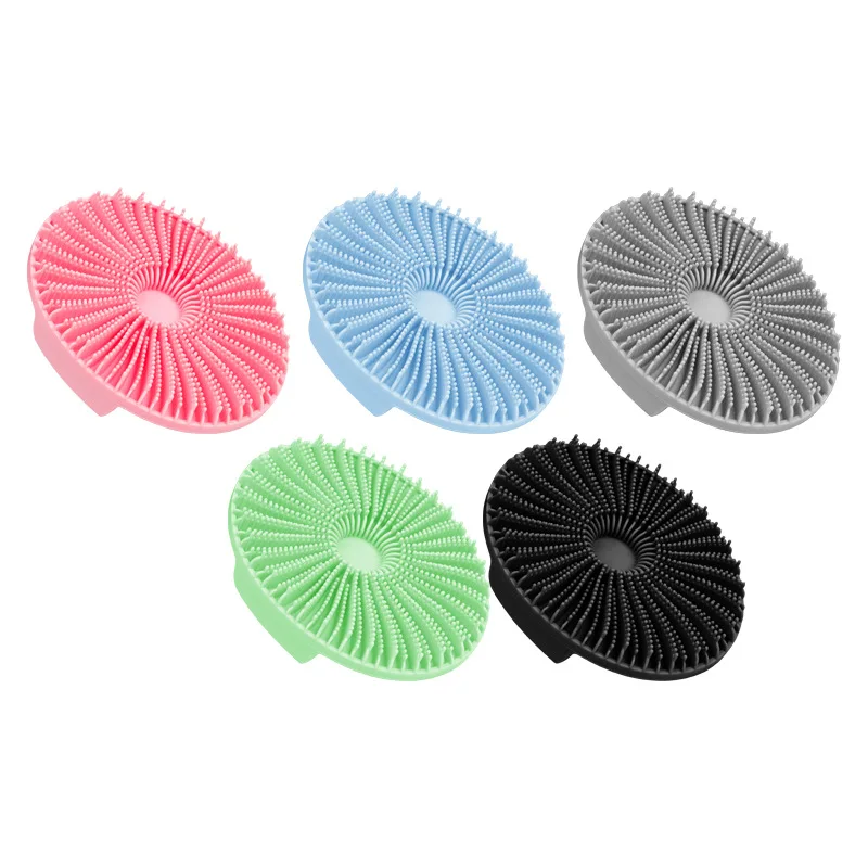

Soft Brush Body Bath Sponge Portable Silicone Round Bath Brush Shower Back Rubbing Multifunctional Washing Dish Cleaning Tools