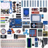 Starter Kit for Arduino R3 Project R3 Breadboard Step Motor LCD  jumper Wire Ultrasonic Sensor Complete Electronic Kit