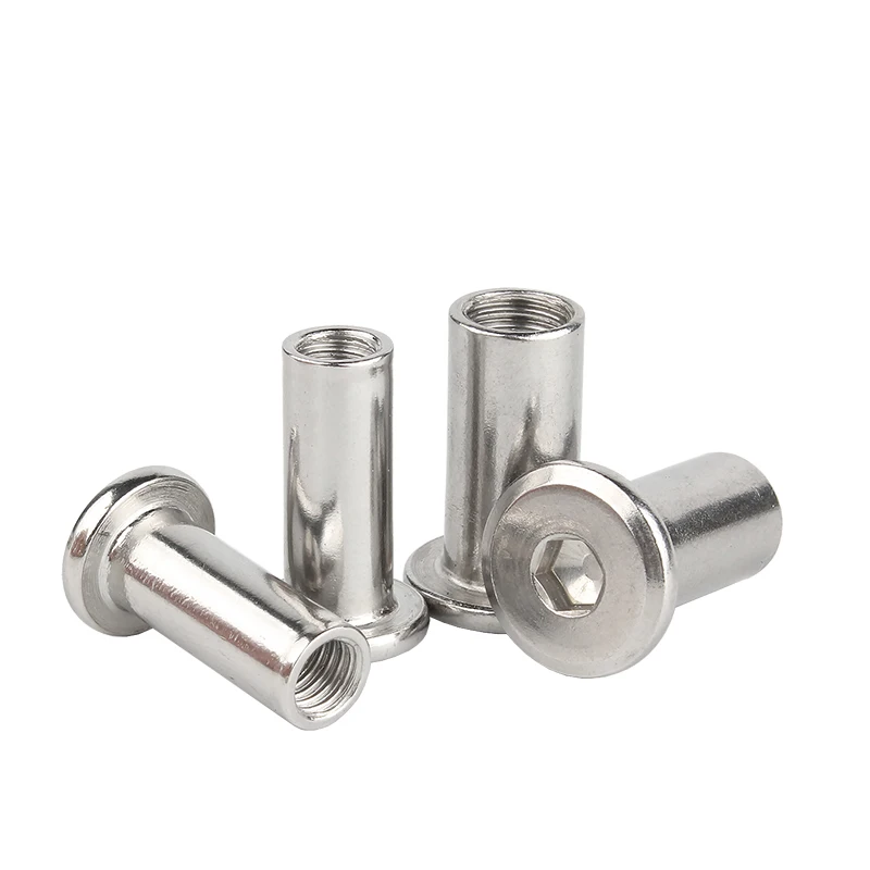 Hexagon nuts Rivet nut Insert nut Rivet lock nuts Carbon steel nuts Flange nut Locking nuts 5/ 10/ 20pcs M3 M4 M5 M6 M8 304 Stainless Steel Large Flat Hex Hexagon Socket Head Rivet Connector Insert Joint Sleeve Cap Nut