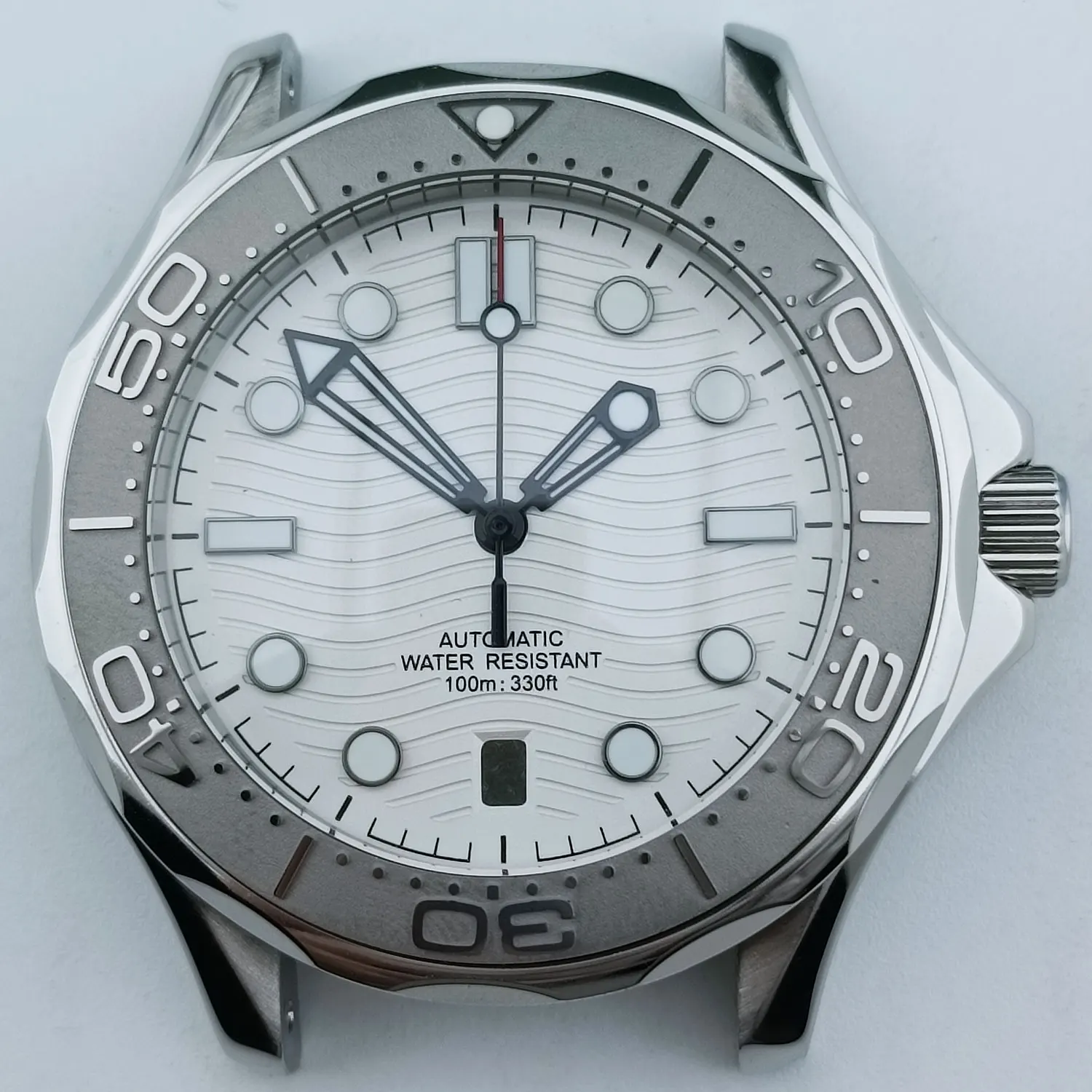 Premium 42mm Stainless Steel Diving Watch Case with Sapphire Crystal & Transparent Back