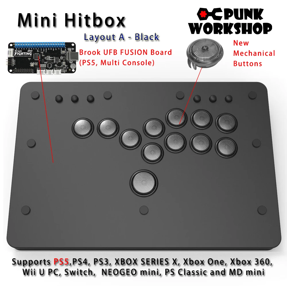 PUNK WORKSHOP mini Hitbox V3 ホワイト-