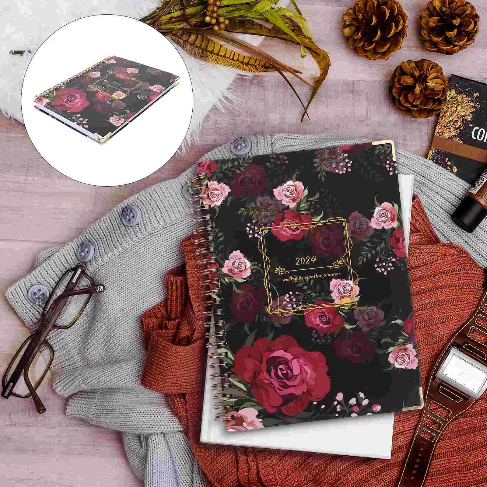 

Possible output: "2024 Daily Planner Weekly Appointment Book A5 Floral Yearly Agenda Calendar Organizer Hardcover