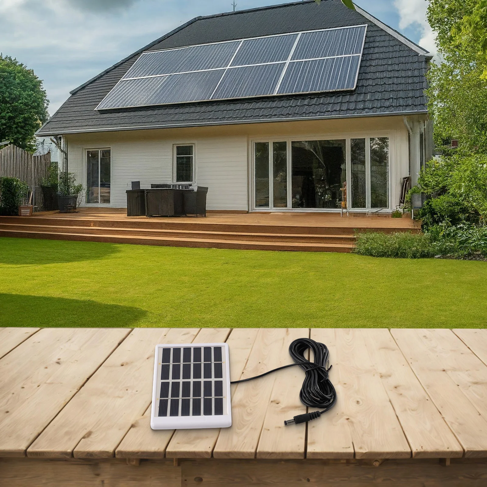 Painel solar compacto de 5w 6v, painel solar de silício policristalino, energia solar confiável, saída de energia estável para atividades ao ar livre