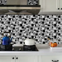 Marble Peel and Stick Backsplash Tiles 3D Self Adhesive Wall Sticker for Kitchen Bathroom Waterproof Home Decor DIY 2