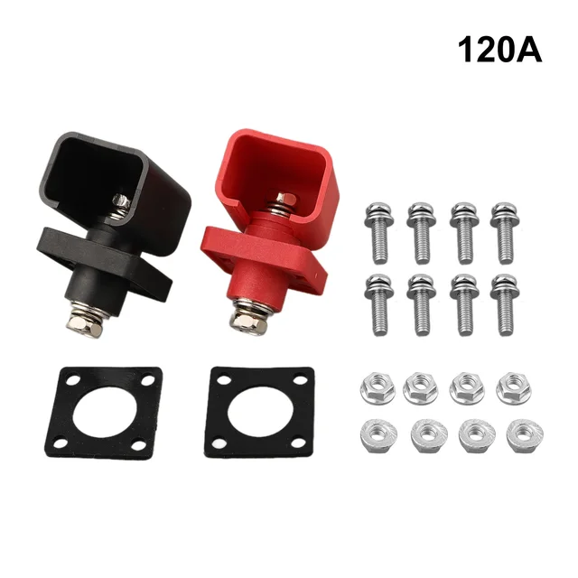 2Pcs 120A 150A 200A All-Copper Lithium Battery Terminal Connector Energy Storage Terminal Battery Connector Adapter High Current 5