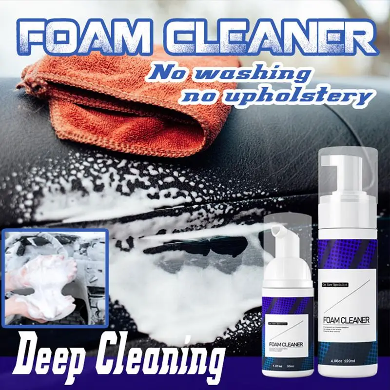 

Vehicle foam cleaner detergent 30ml 120ml car detailing supplies Mild foam cleaner effective cleaner for home and auto coating