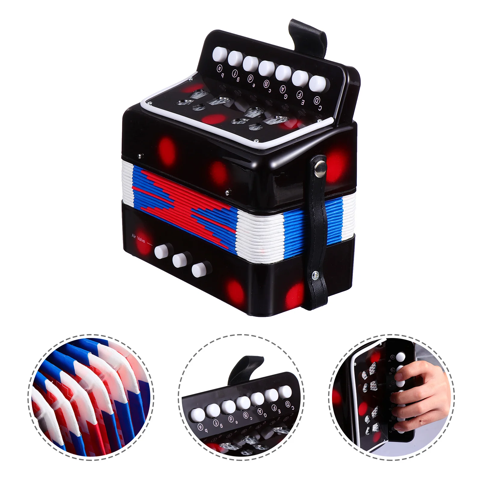 

Earth Tones Mini Accordion Child Children’s Toys Beginner Gift Abs and Metal Kids