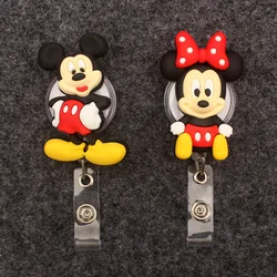 Big Size Mickey Minnie Style Badge Reel Nurse Workers Enfermera ID Holder Girl Boy Retractable Name Card Holder Accessory