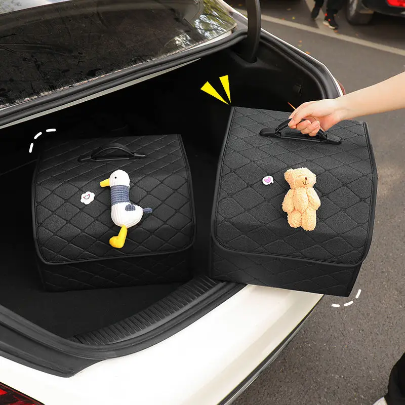 Caja de almacenamiento de maletero de coche, organizador de maletero de  coche, accesorios interiores para Bmw, Golf, Audi, Volkswagen, Mercedes Benz
