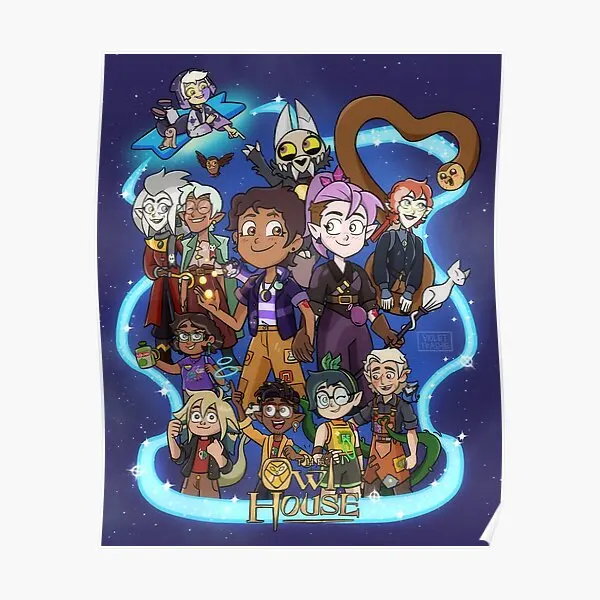 

Финал домика совы, плакат, ранний декор с рисунком, домашняя забавная комната, роспись, искусство, украшение на стену, Винтаж, без рамки