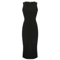 Myufon Basic Knit Long Dress Korean Fashion Square Collar Sleeveless Women's Dresses Summer Casual Y2k Vintage All-match Outftis - Image 6