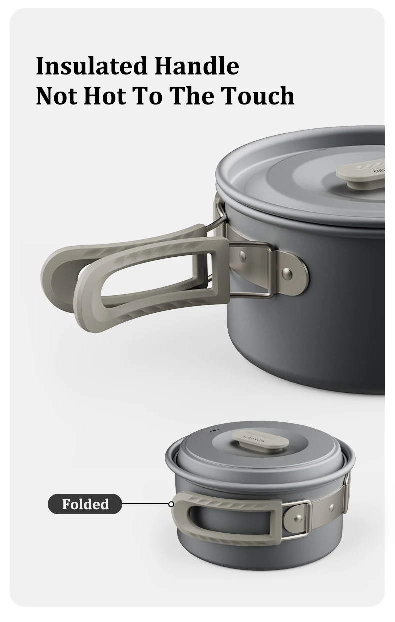 Description Picture 6 of itemNaturehike Camping Tableware Aluminum Non-stick Cookware Portable Outdoor Cooking Pot Frying Pan Picnic Hiking Kitchen Supplies