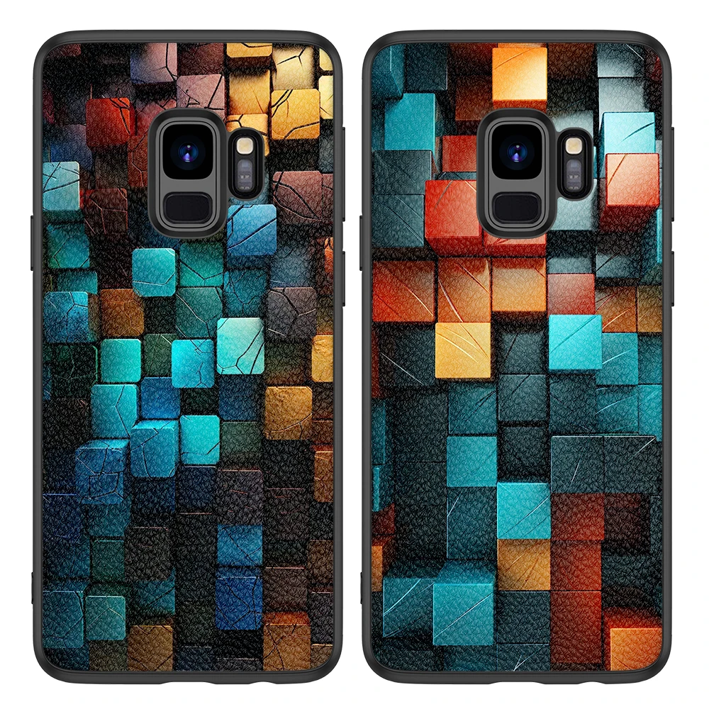 Custodia In Pelle Con Cover Posteriore Per Samsung Galaxy S7 Edge S8 S9 Plus S10E S10X S10 Lite Alta Qualità Con Motivo A Pelo Colorato
