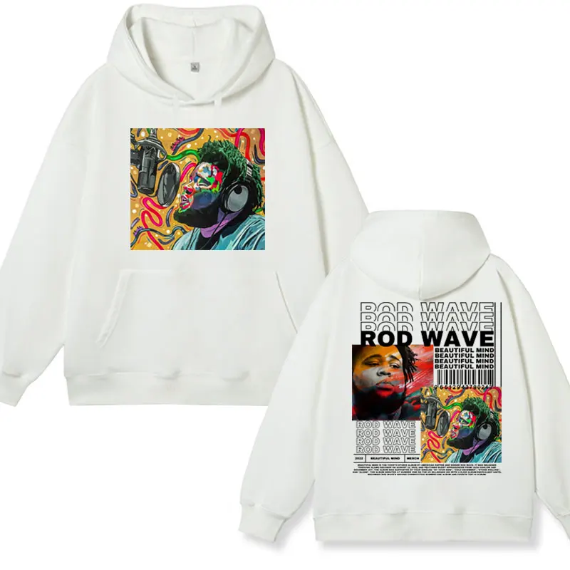 Rapper Rod Wave Nostalgia Album Cover Graphic Hoodies Men Women Fashion Aesthetic Pullovers Male Hip Hop Oversized Sweatshirts