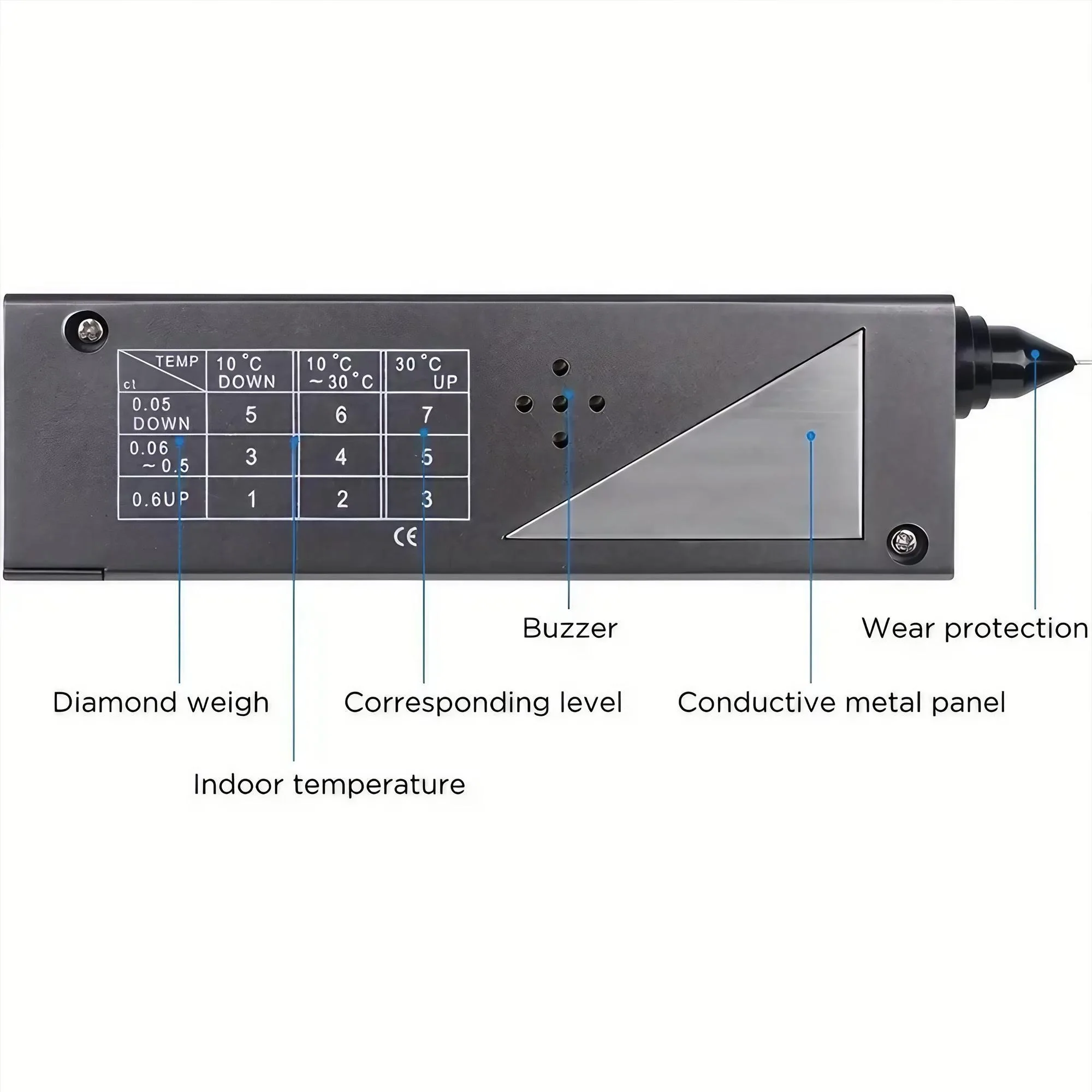 Diamond Tester-Portable Electronic Gem Tester Pen for Jewelry Jade Ruby Stone Identification and Hardness Testing diamond tester hardness tester